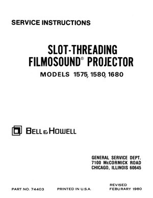 Bell & Howell projector 1575 1580 1680